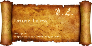 Matusz Laura névjegykártya